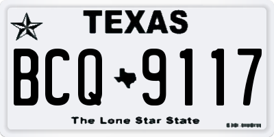 TX license plate BCQ9117
