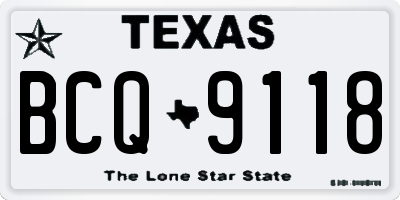 TX license plate BCQ9118