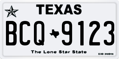 TX license plate BCQ9123