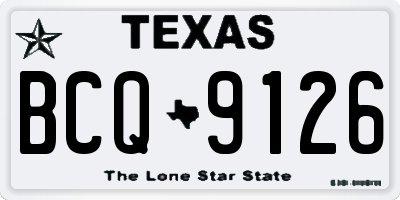 TX license plate BCQ9126