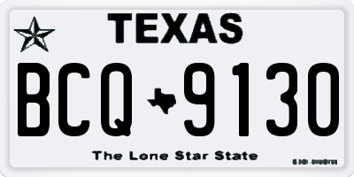 TX license plate BCQ9130