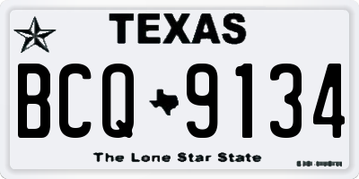 TX license plate BCQ9134