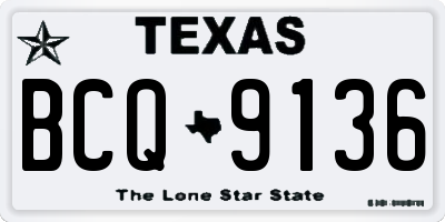 TX license plate BCQ9136