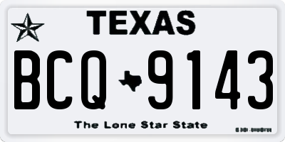 TX license plate BCQ9143