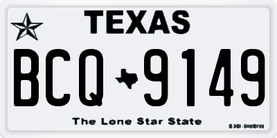 TX license plate BCQ9149