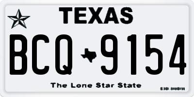 TX license plate BCQ9154