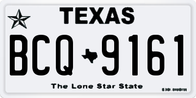 TX license plate BCQ9161