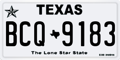 TX license plate BCQ9183