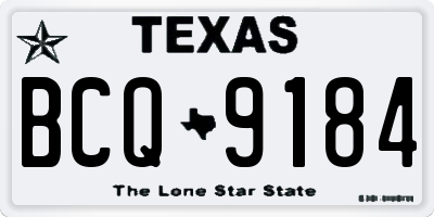 TX license plate BCQ9184
