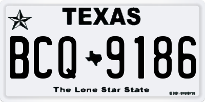 TX license plate BCQ9186