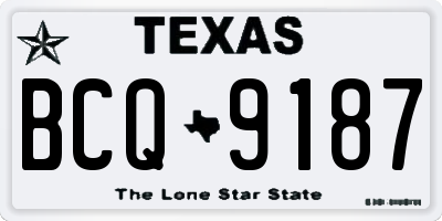 TX license plate BCQ9187