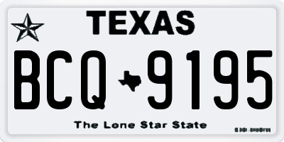 TX license plate BCQ9195