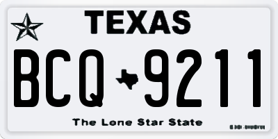 TX license plate BCQ9211