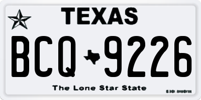 TX license plate BCQ9226