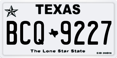 TX license plate BCQ9227