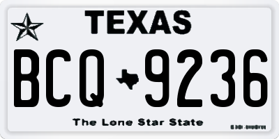 TX license plate BCQ9236