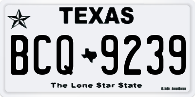 TX license plate BCQ9239