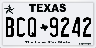 TX license plate BCQ9242