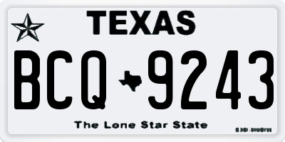 TX license plate BCQ9243