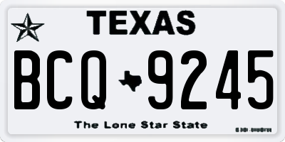 TX license plate BCQ9245
