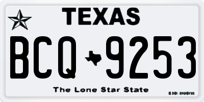 TX license plate BCQ9253