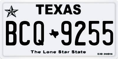 TX license plate BCQ9255
