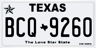 TX license plate BCQ9260