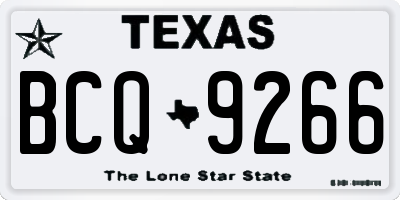 TX license plate BCQ9266