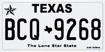 TX license plate BCQ9268