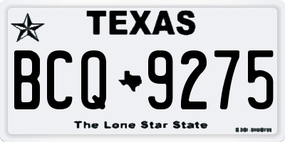 TX license plate BCQ9275