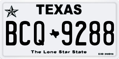 TX license plate BCQ9288
