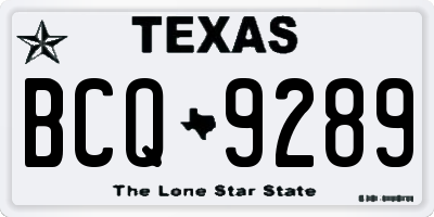 TX license plate BCQ9289