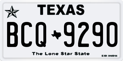TX license plate BCQ9290