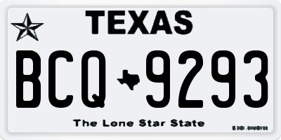 TX license plate BCQ9293