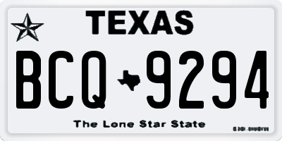 TX license plate BCQ9294
