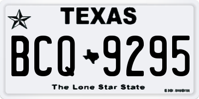 TX license plate BCQ9295