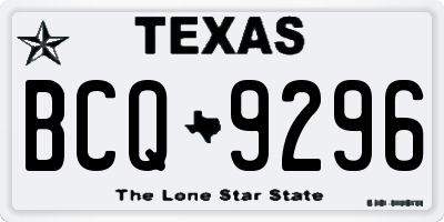 TX license plate BCQ9296
