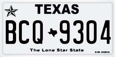 TX license plate BCQ9304