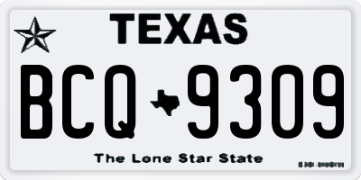 TX license plate BCQ9309