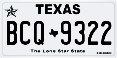 TX license plate BCQ9322