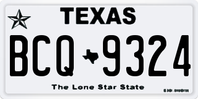TX license plate BCQ9324