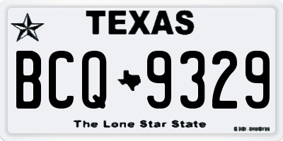 TX license plate BCQ9329