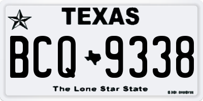 TX license plate BCQ9338