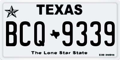 TX license plate BCQ9339