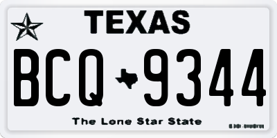 TX license plate BCQ9344