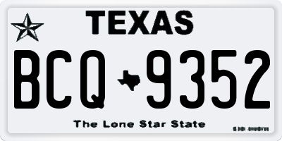 TX license plate BCQ9352