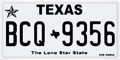 TX license plate BCQ9356