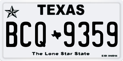 TX license plate BCQ9359
