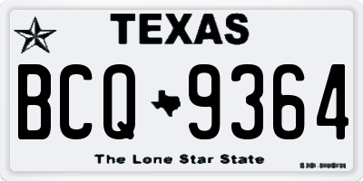TX license plate BCQ9364