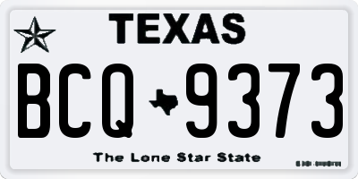 TX license plate BCQ9373